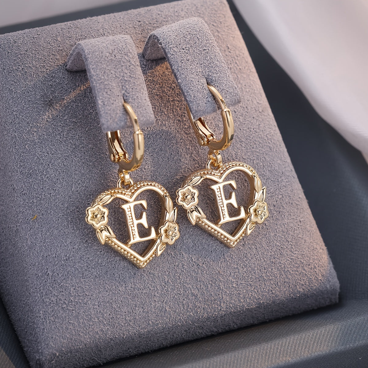 Oorbellen | Initial | Hartvorm | Dames | Cadeau