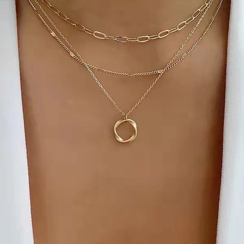 Ketting | 3 Laags | Minimalistisch | Goud | Stijlvol