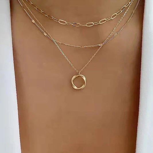 Ketting | 3 Laags | Minimalistisch | Goud | Stijlvol