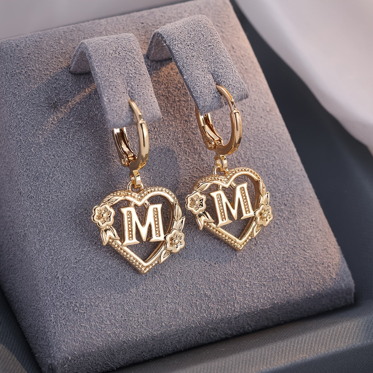 Oorbellen | Initial | Hartvorm | Dames | Cadeau