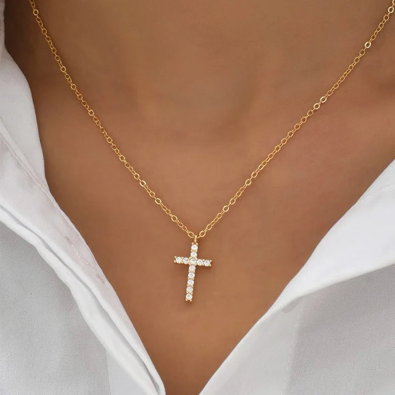 Ketting | Kruis Hanger | Goud/Zilver | Christelijk | Stijlvol