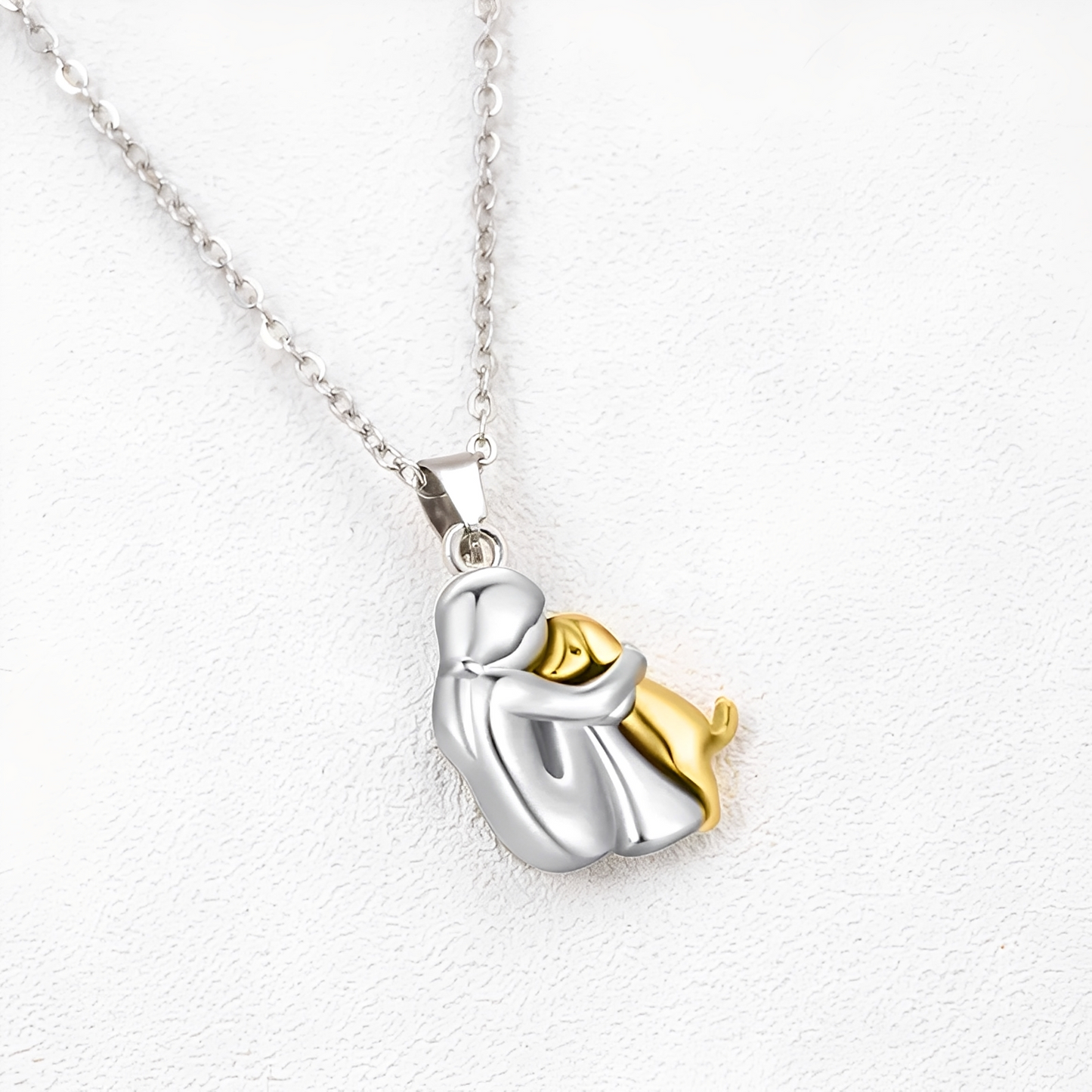 Hondenliefde Ketting – Hanger met Mens & Hond Omhelzing
