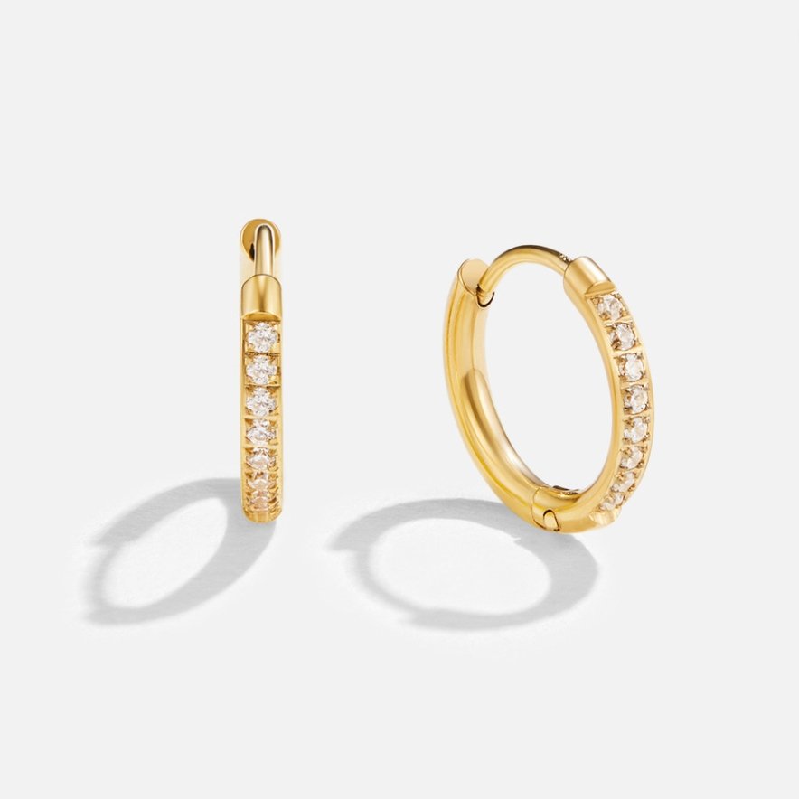 Luxe Goudkleurige Oorringen met Kristallen