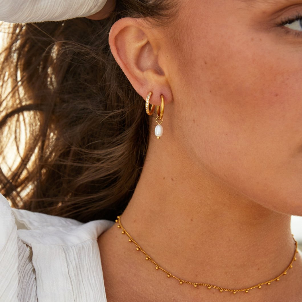 Luxe Goudkleurige Oorringen met Kristallen