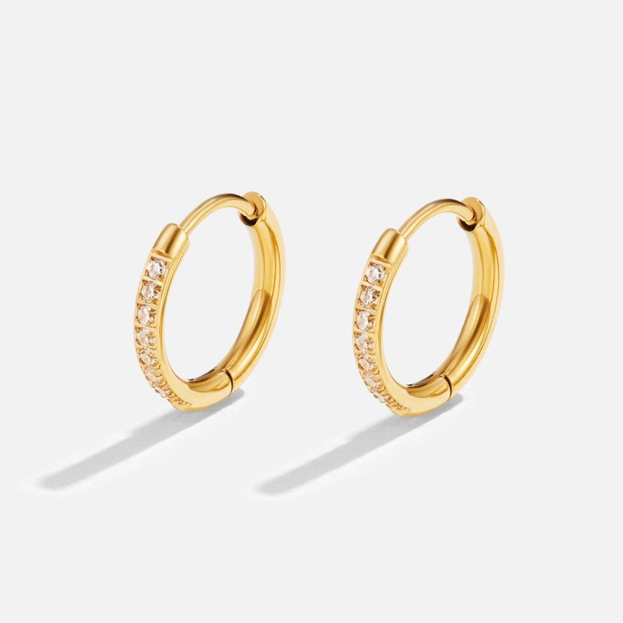 Luxe Goudkleurige Oorringen met Kristallen