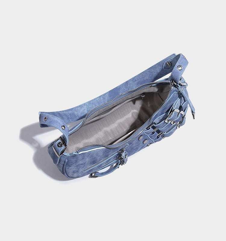Schoudertas | Dames | Nylon & Vegan Leer | Vintage