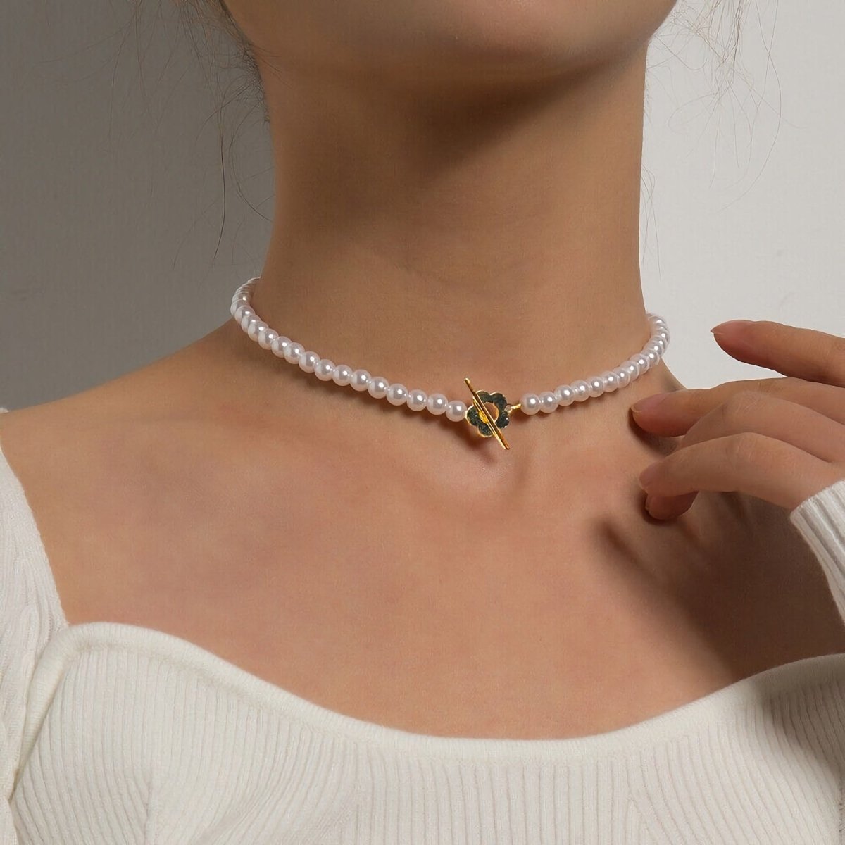 Ketting | Choker | Bloem Sluiting | Elegant | Dames
