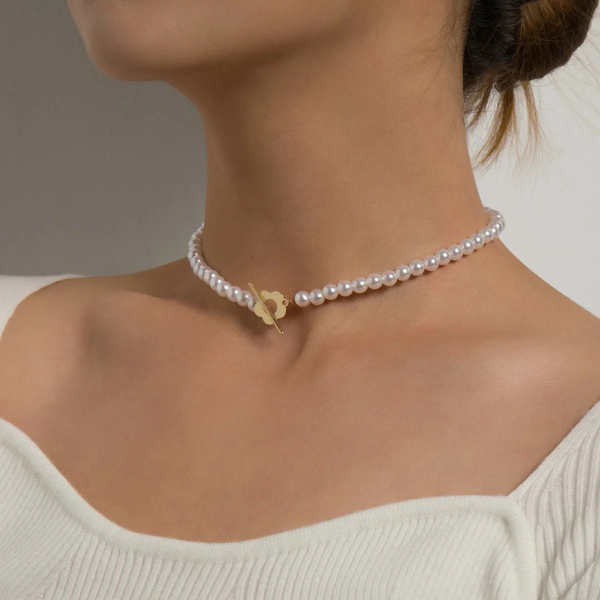 Ketting | Choker | Bloem Sluiting | Elegant | Dames