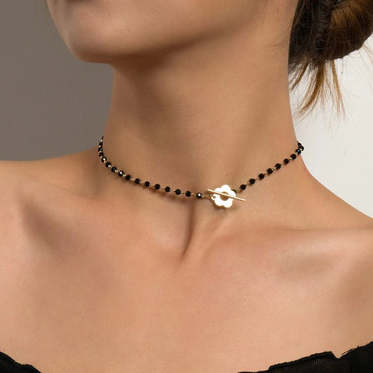 Ketting | Choker | Bloem Sluiting | Elegant | Dames