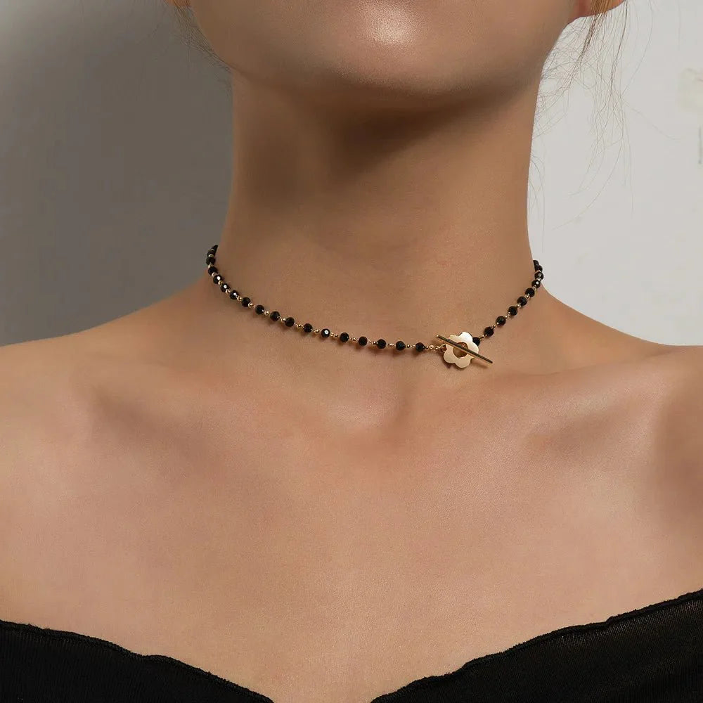 Ketting | Choker | Bloem Sluiting | Elegant | Dames