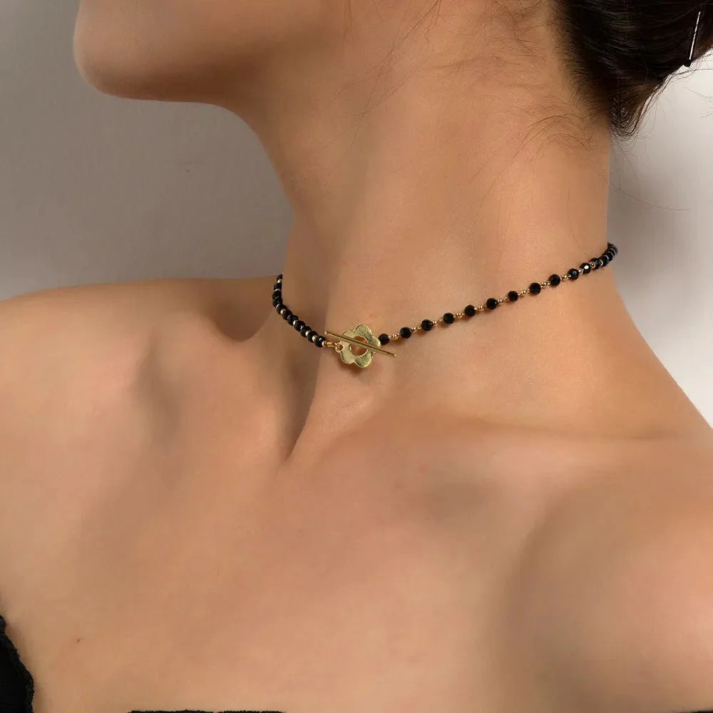 Ketting | Choker | Bloem Sluiting | Elegant | Dames