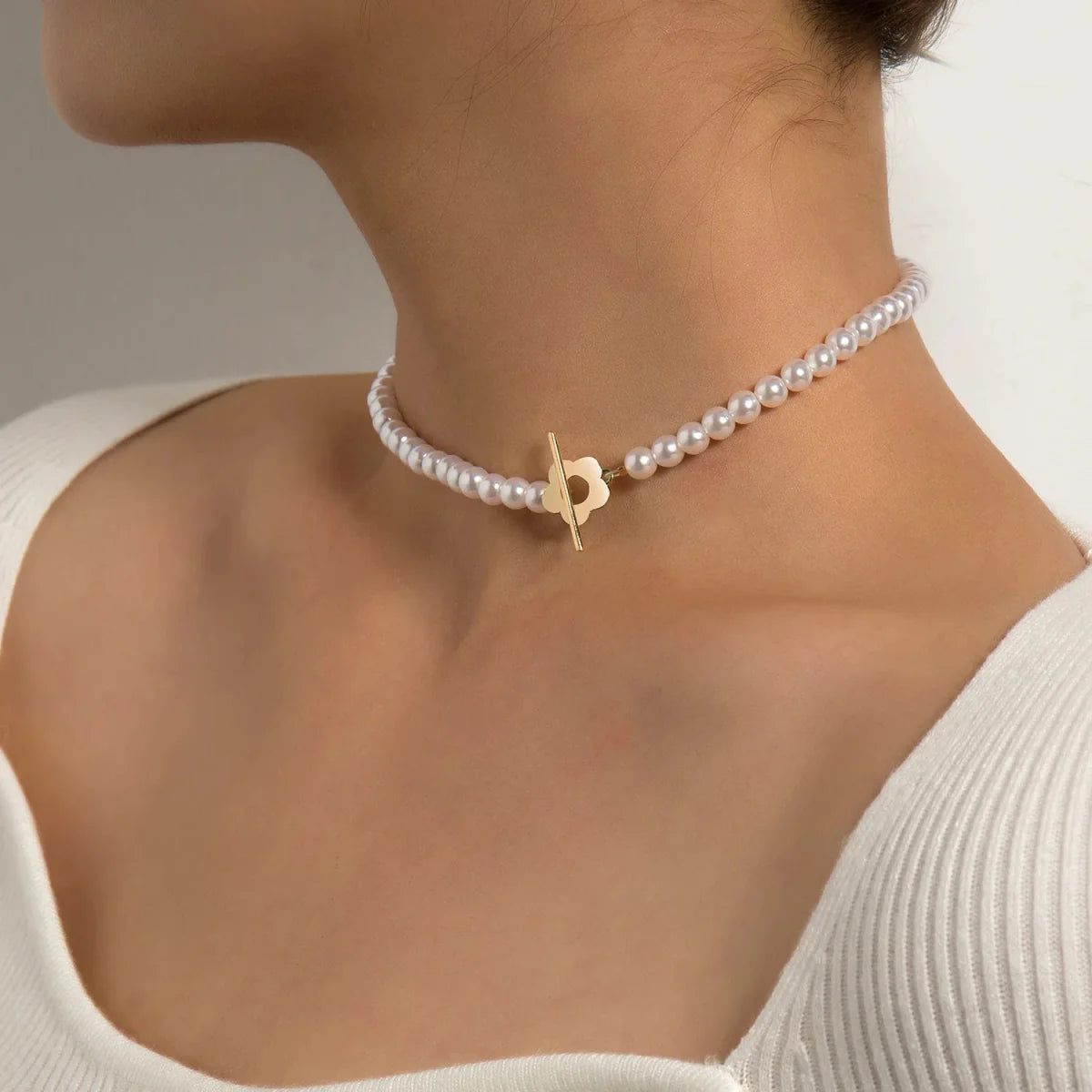 Ketting | Choker | Bloem Sluiting | Elegant | Dames