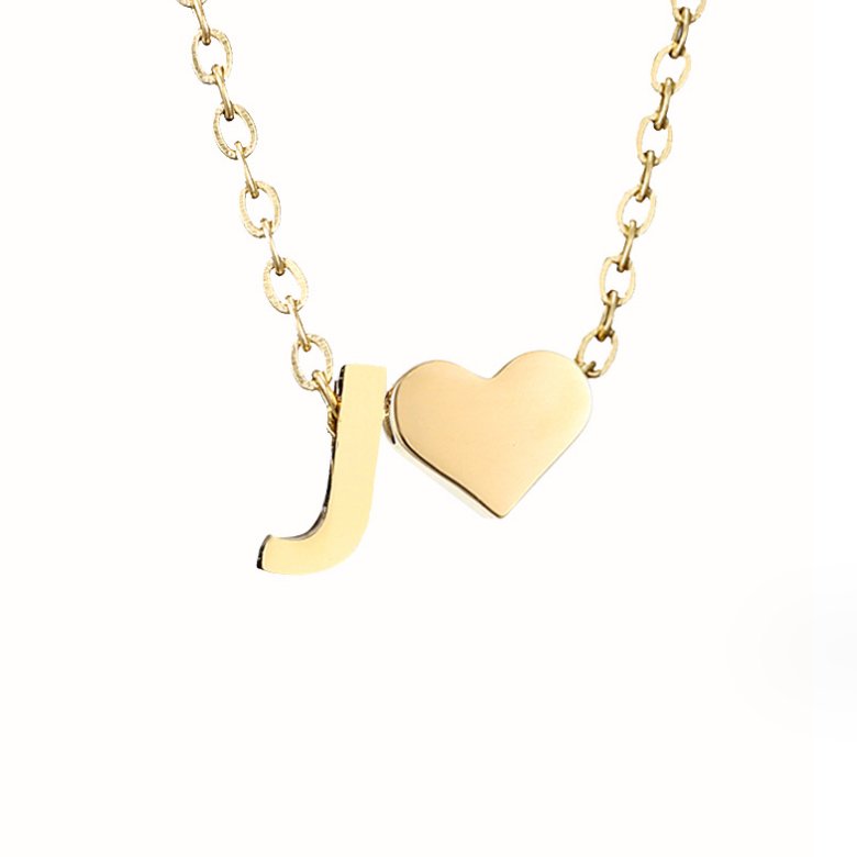 Initialen Ketting met Hart – 14K Goud Verguld & Waterproof