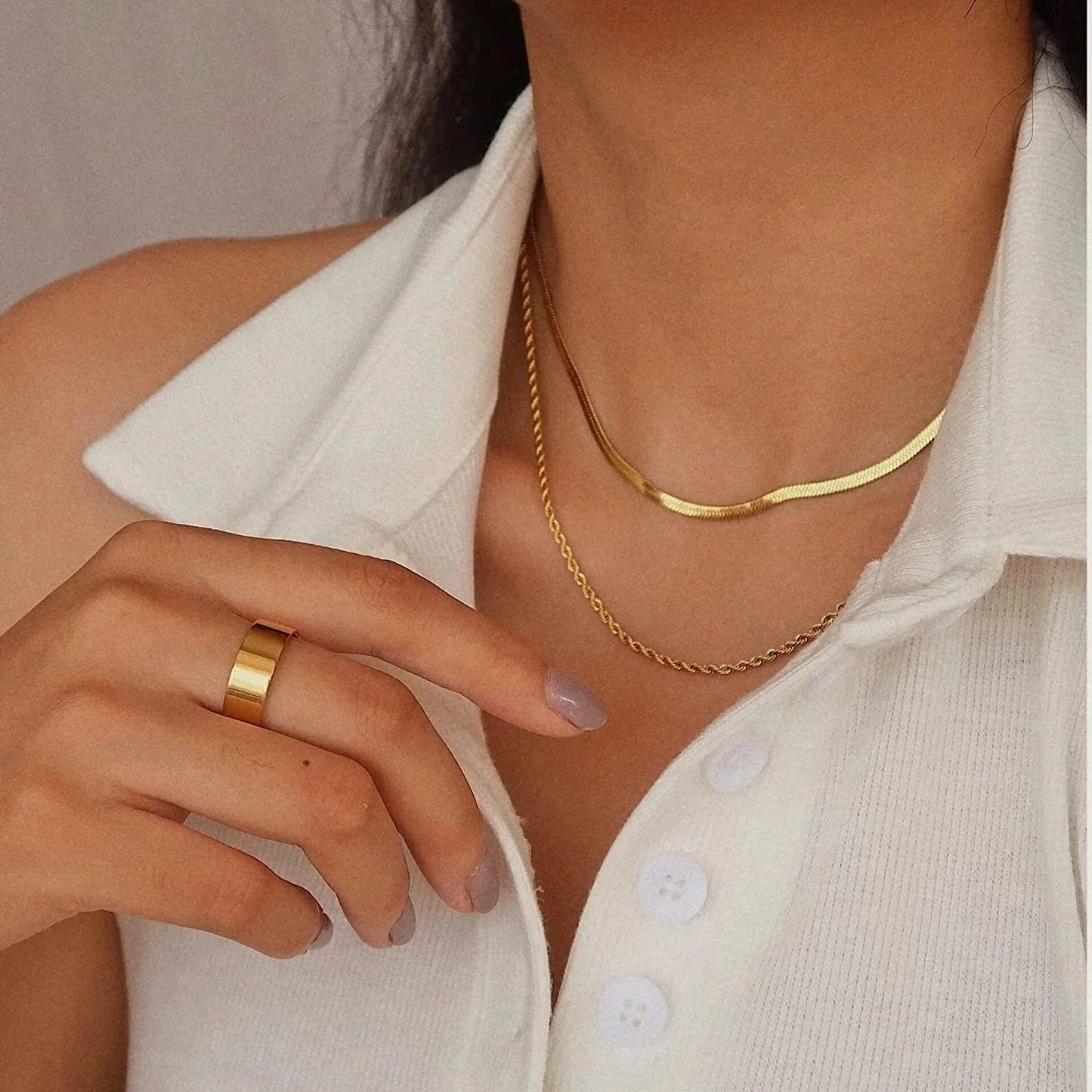 Gelaagde Goud Vergulde Ketting