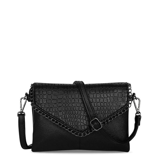 Zwarte Crossbodytas met Kettingdetail – Stijlvol & Veelzijdig