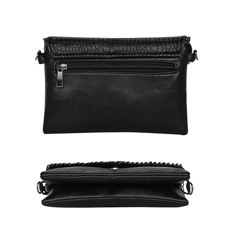 Zwarte Crossbodytas met Kettingdetail – Stijlvol & Veelzijdig