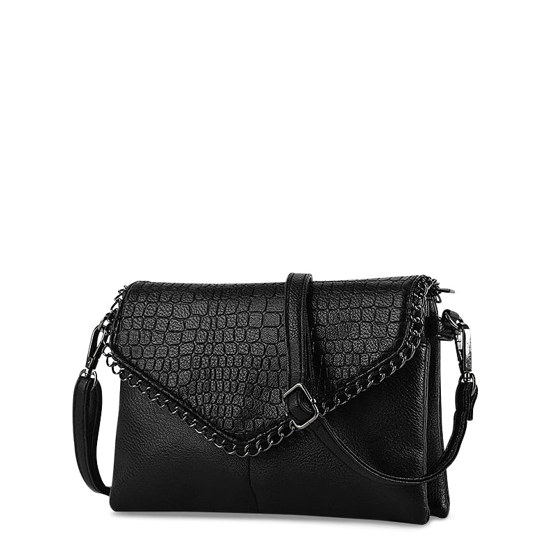 Zwarte Crossbodytas met Kettingdetail – Stijlvol & Veelzijdig
