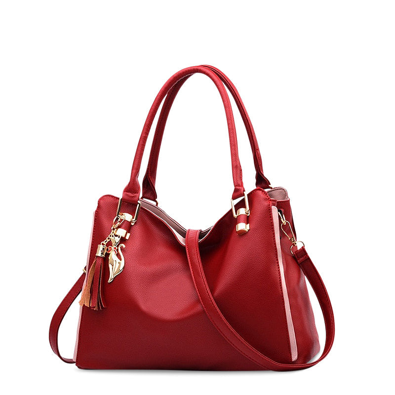 Navy Handtas met Gouden Accenten