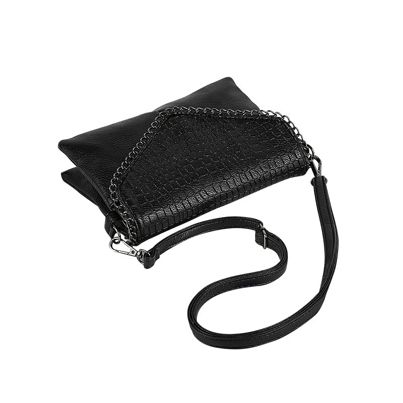 Zwarte Crossbodytas met Kettingdetail – Stijlvol & Veelzijdig