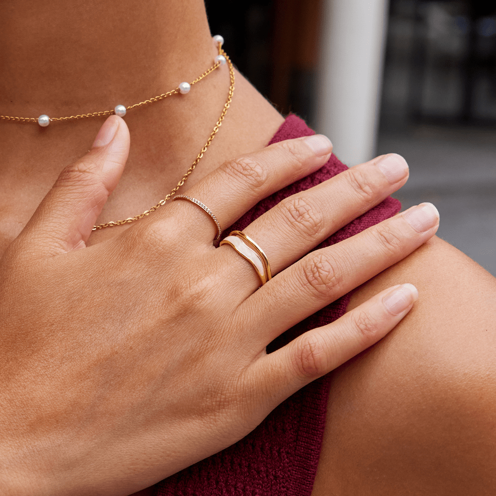 Verstelbare Goudkleurige Ring Dames – Waterproof & Aanslagvrij