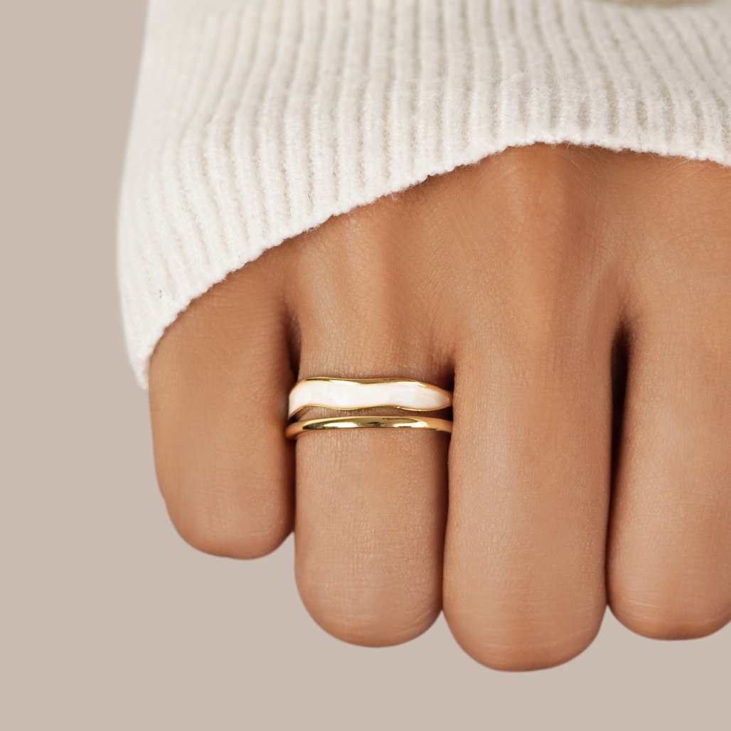 Verstelbare Goudkleurige Ring Dames – Waterproof & Aanslagvrij
