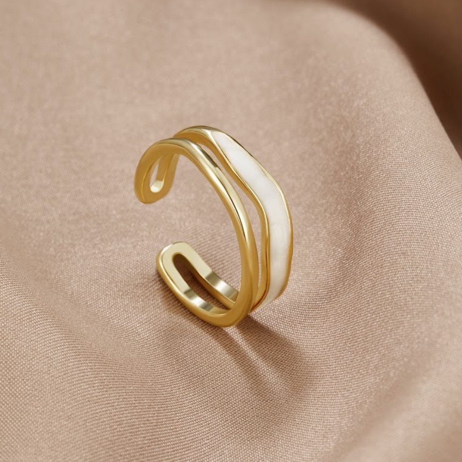 Verstelbare Goudkleurige Ring Dames – Waterproof & Aanslagvrij