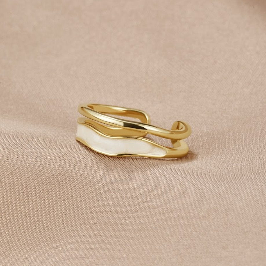 Verstelbare Goudkleurige Ring Dames – Waterproof & Aanslagvrij