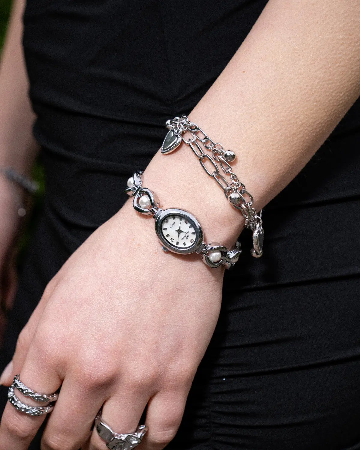 Luxe Dameshorloge met Pareldetails