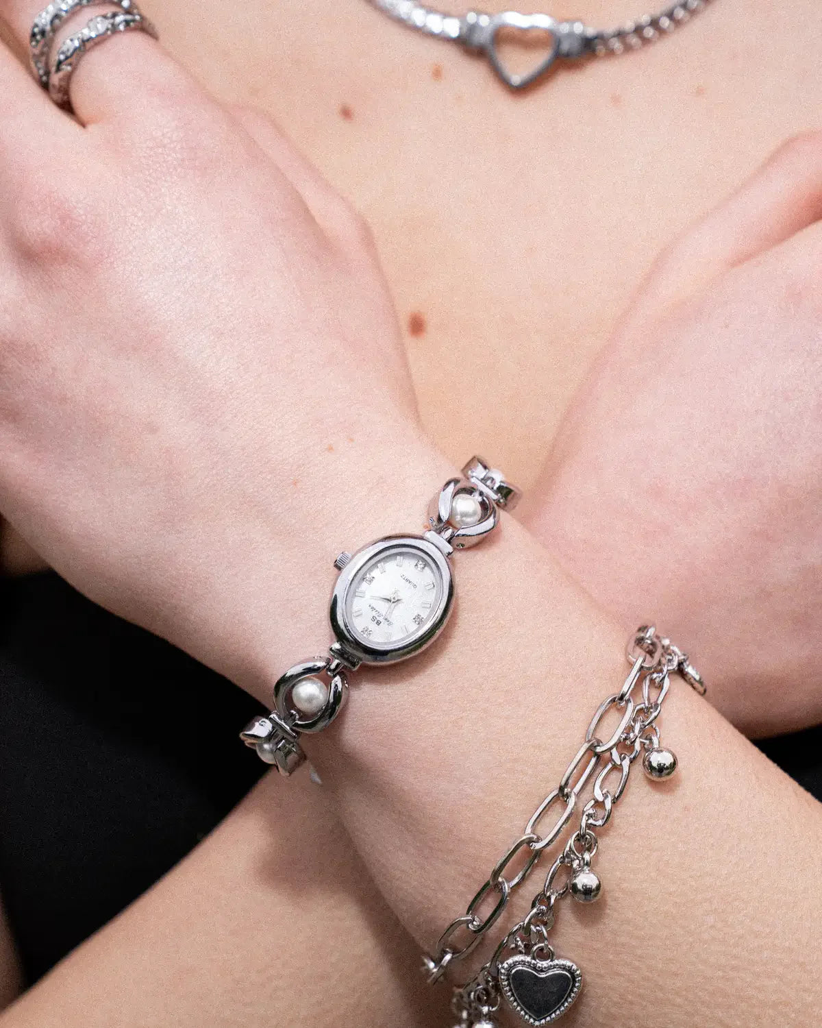 Luxe Dameshorloge met Pareldetails
