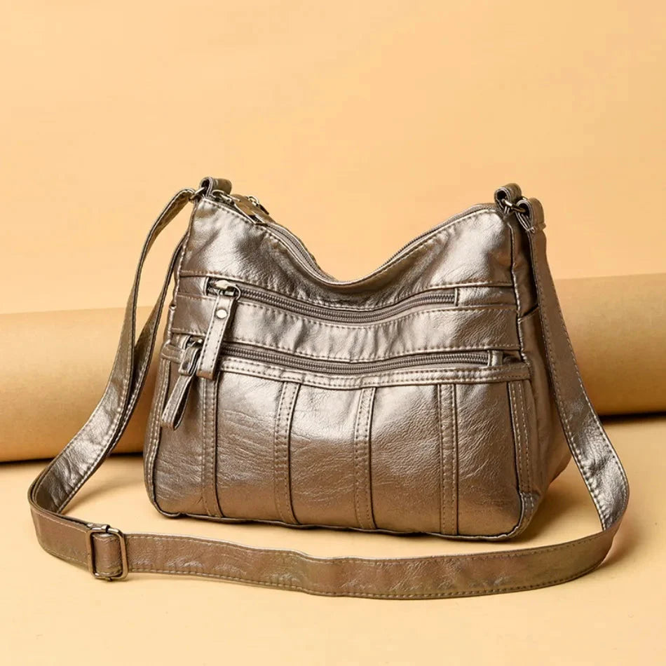 Dames crossbody tas van zacht leer – lichtgewicht en stijlvol