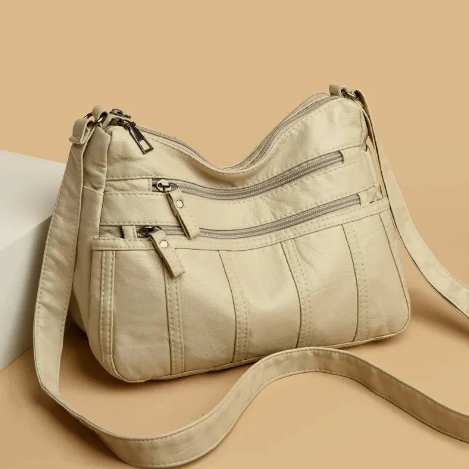 Dames crossbody tas van zacht leer – lichtgewicht en stijlvol