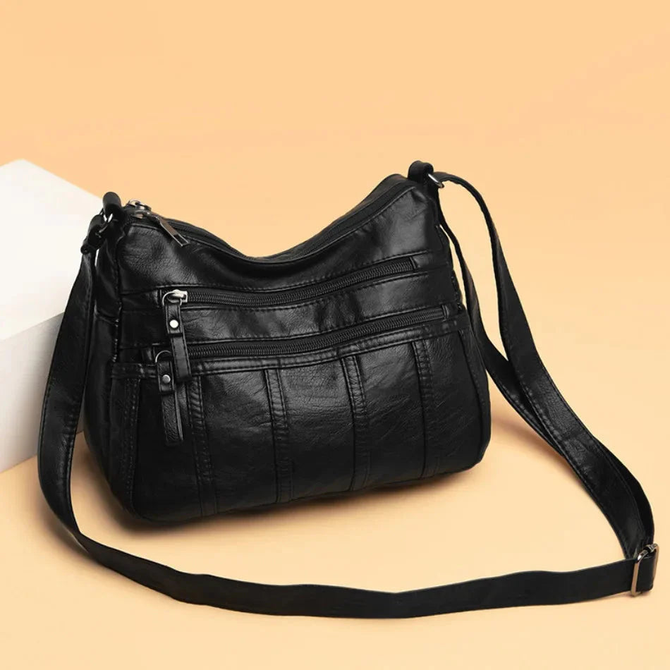 Dames crossbody tas van zacht leer – lichtgewicht en stijlvol