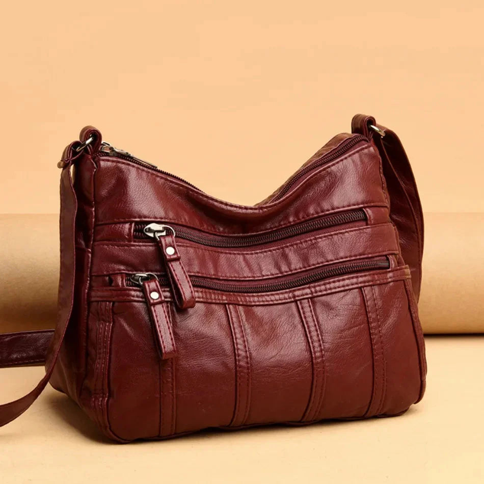 Dames crossbody tas van zacht leer – lichtgewicht en stijlvol