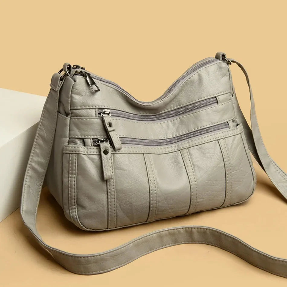 Dames crossbody tas van zacht leer – lichtgewicht en stijlvol