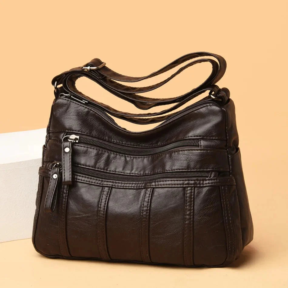 Dames crossbody tas van zacht leer – lichtgewicht en stijlvol