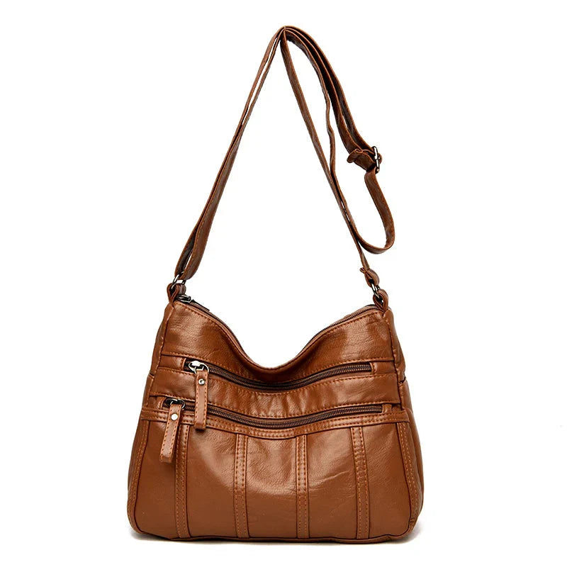 Dames crossbody tas van zacht leer – lichtgewicht en stijlvol