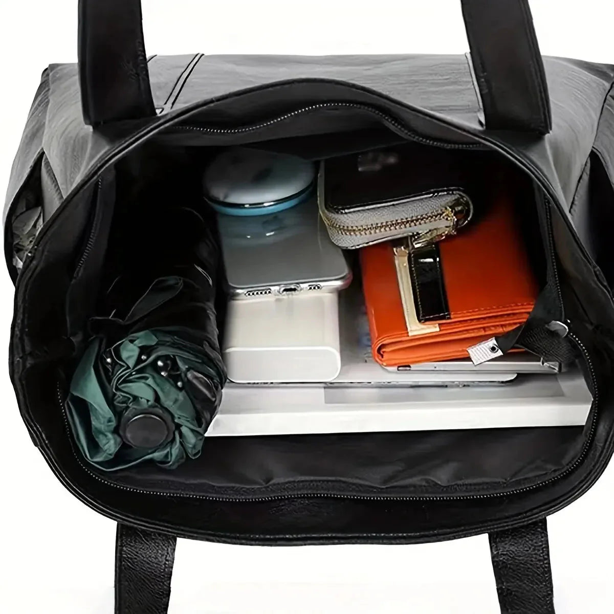 Luxe Leren Shopper – Ruim, Elegant en Tijdloos