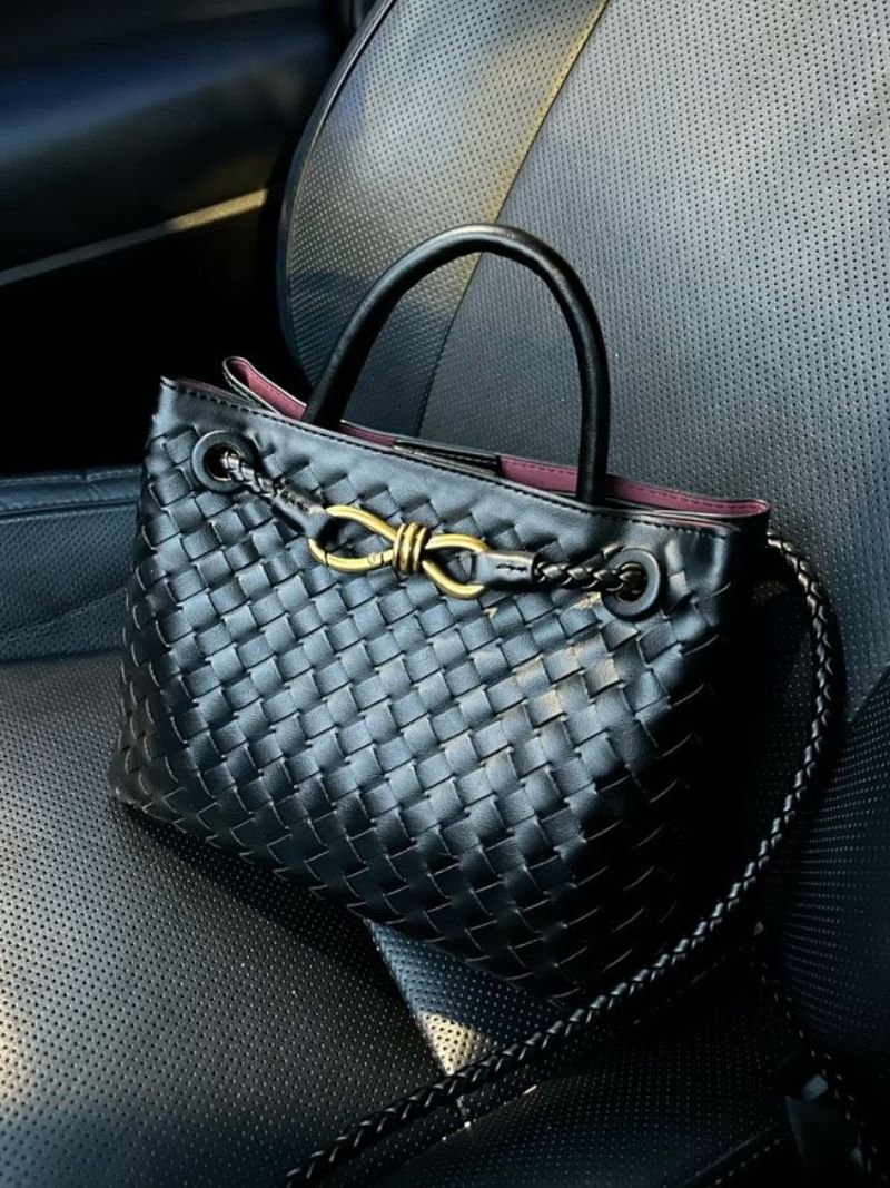 Geweven Dames Tas – Luxe Woven Handtas van Vegan Leer