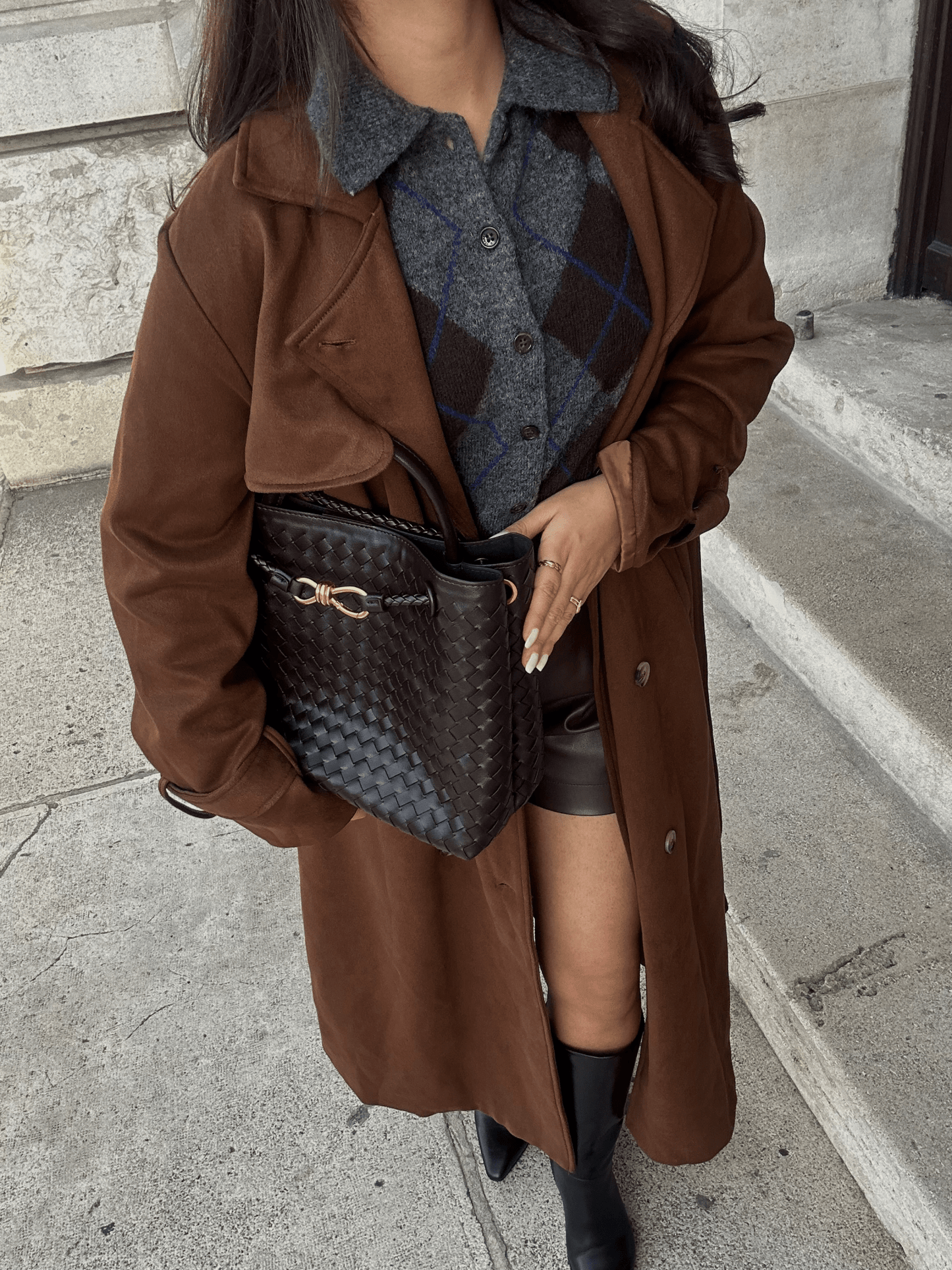 Geweven Dames Tas – Luxe Woven Handtas van Vegan Leer