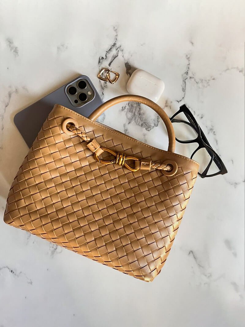 Geweven Dames Tas – Luxe Woven Handtas van Vegan Leer