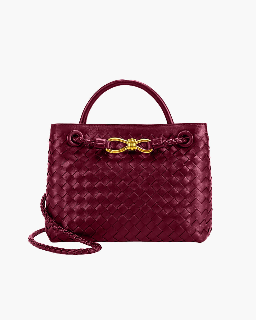 Geweven Dames Tas – Luxe Woven Handtas van Vegan Leer