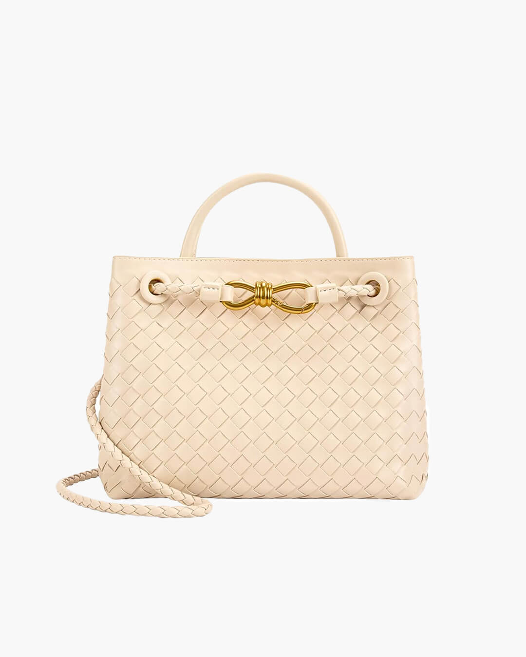 Geweven Dames Tas – Luxe Woven Handtas van Vegan Leer