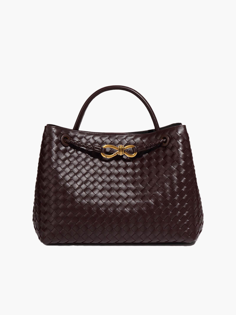 Geweven Dames Tas – Luxe Woven Handtas van Vegan Leer