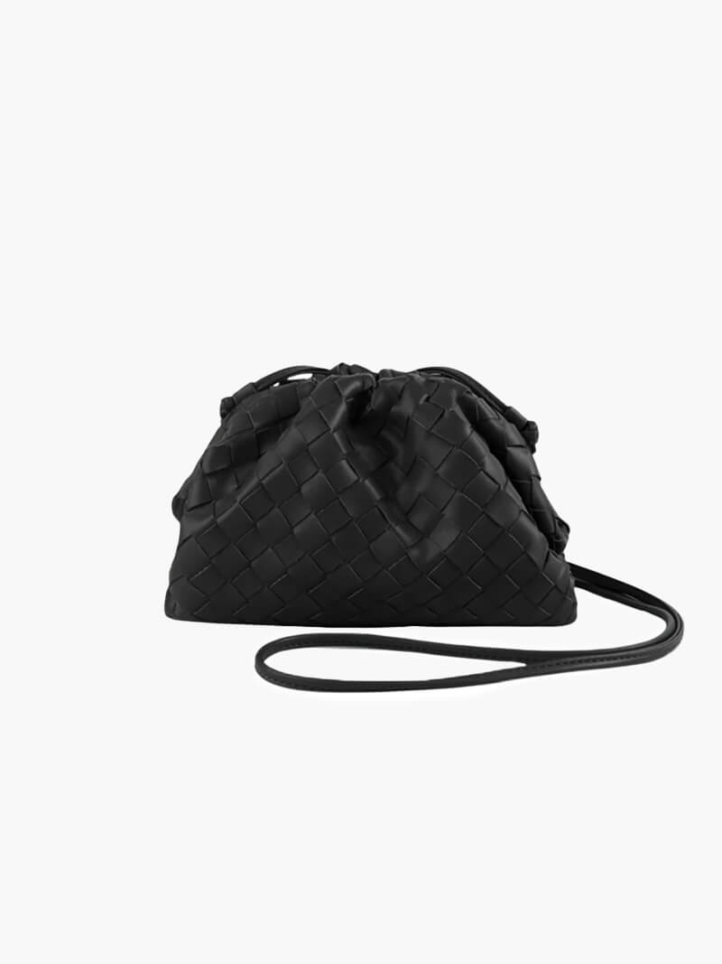 Trendy Gevlochten Dames Handtas – Compacte Handtas van Vegan Leer