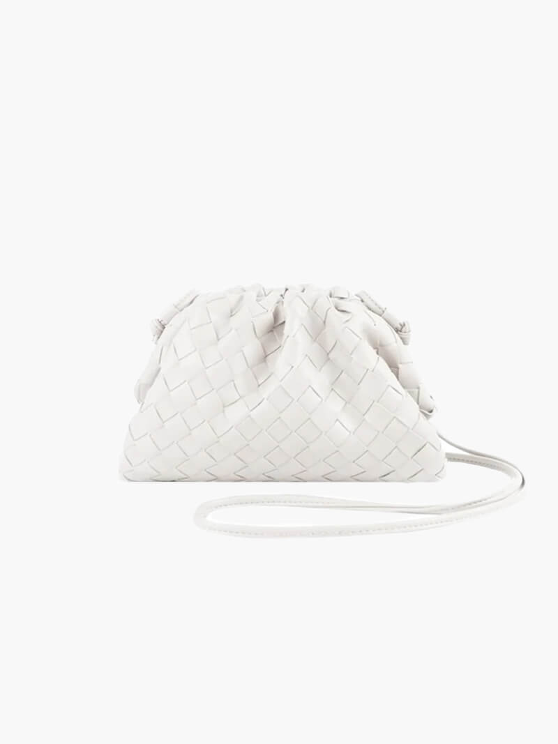 Trendy Gevlochten Dames Handtas – Compacte Handtas van Vegan Leer
