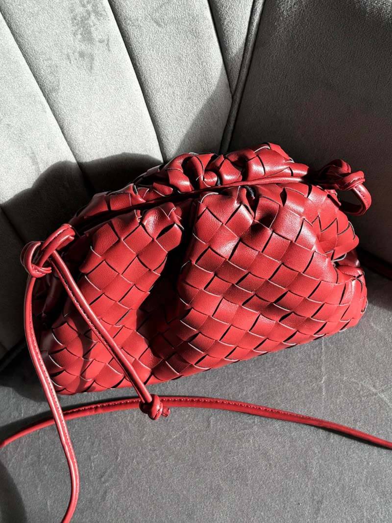 Trendy Gevlochten Dames Handtas – Compacte Handtas van Vegan Leer