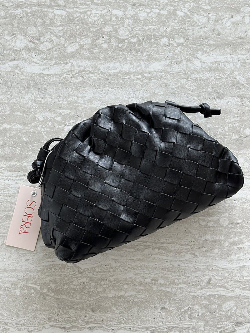 Trendy Gevlochten Dames Handtas – Compacte Handtas van Vegan Leer
