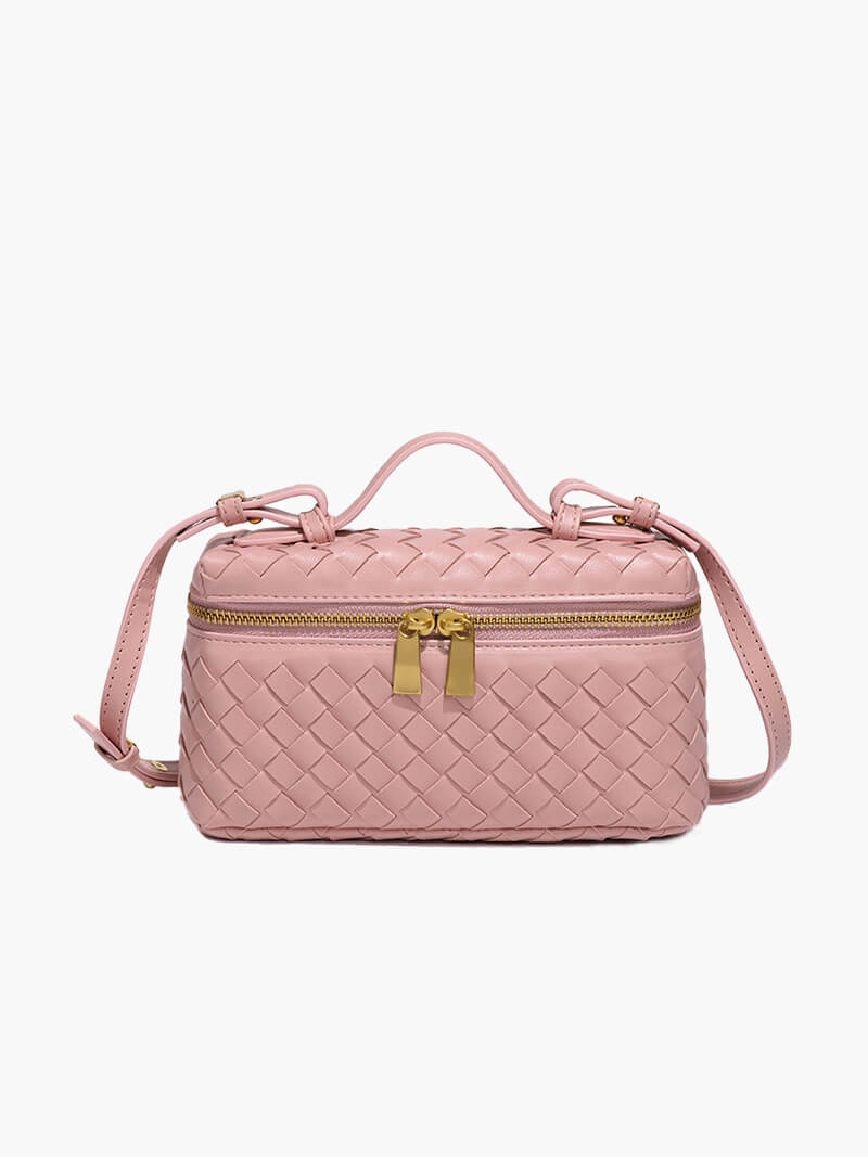 Luxe Gevlochten Handtas – Compacte Dames Tas voor Avond en Dag