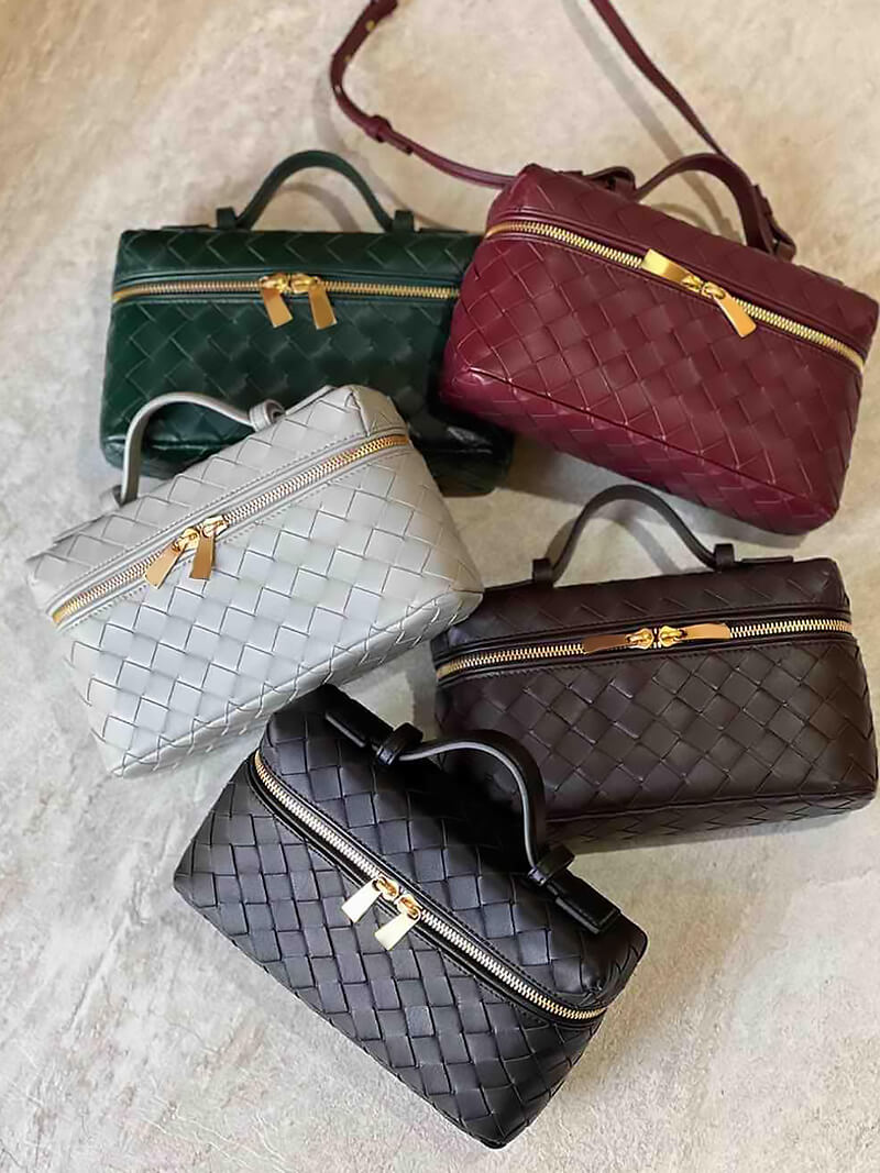 Luxe Gevlochten Handtas – Compacte Dames Tas voor Avond en Dag