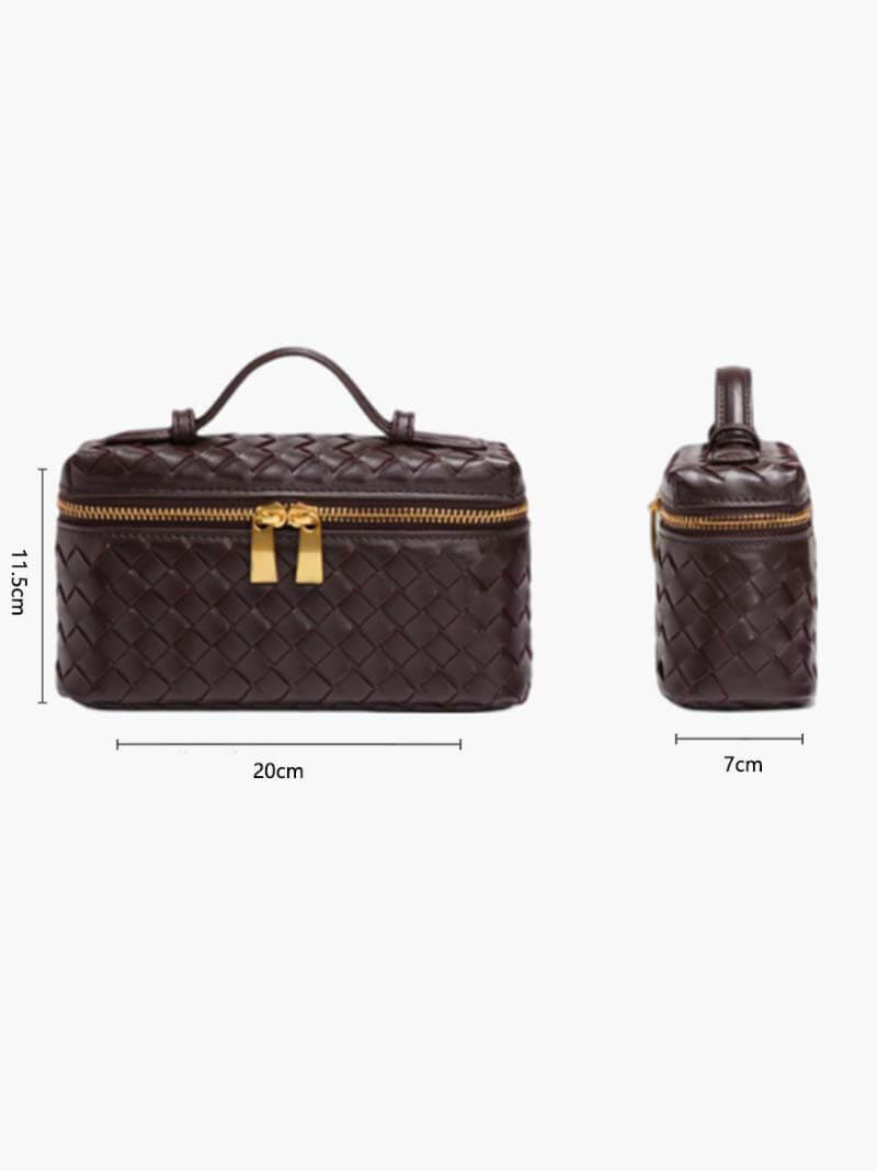 Luxe Gevlochten Handtas – Compacte Dames Tas voor Avond en Dag